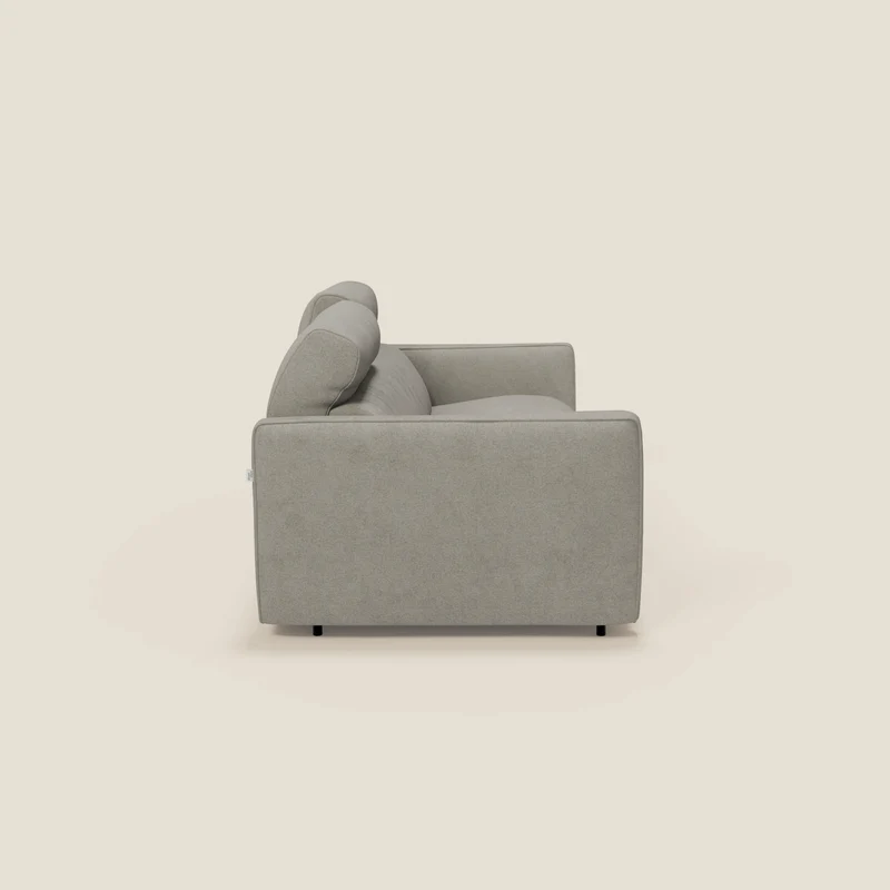 Nivon Canapé convertible moderne avec têtière en tissu détachable à l'eau T25 taupe