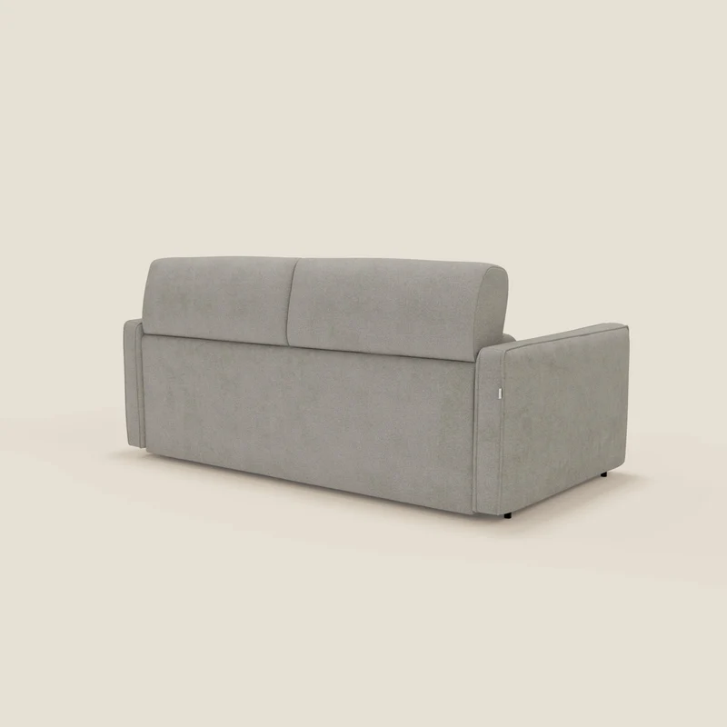 Nivon Canapé convertible moderne avec têtière en tissu détachable à l'eau T25 taupe