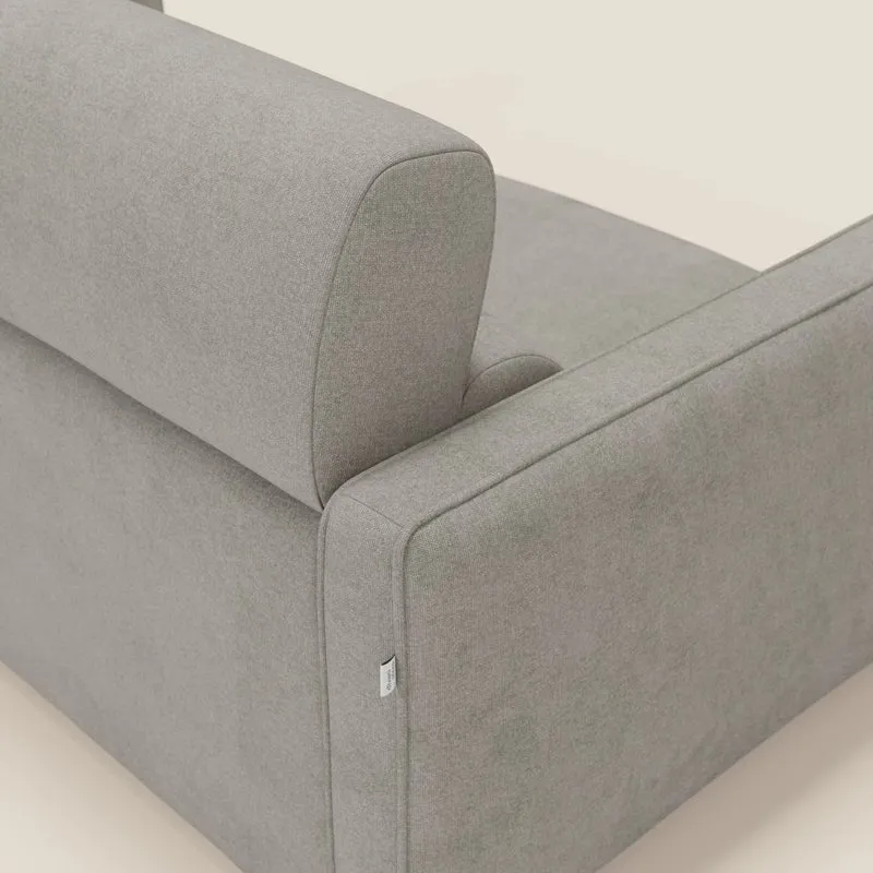 Nivon Canapé convertible moderne avec têtière en tissu détachable à l'eau T25 taupe