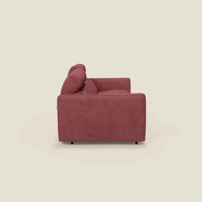 Nivon Canapé convertible moderne avec têtière en tissu détachable à l'eau T25 rouge