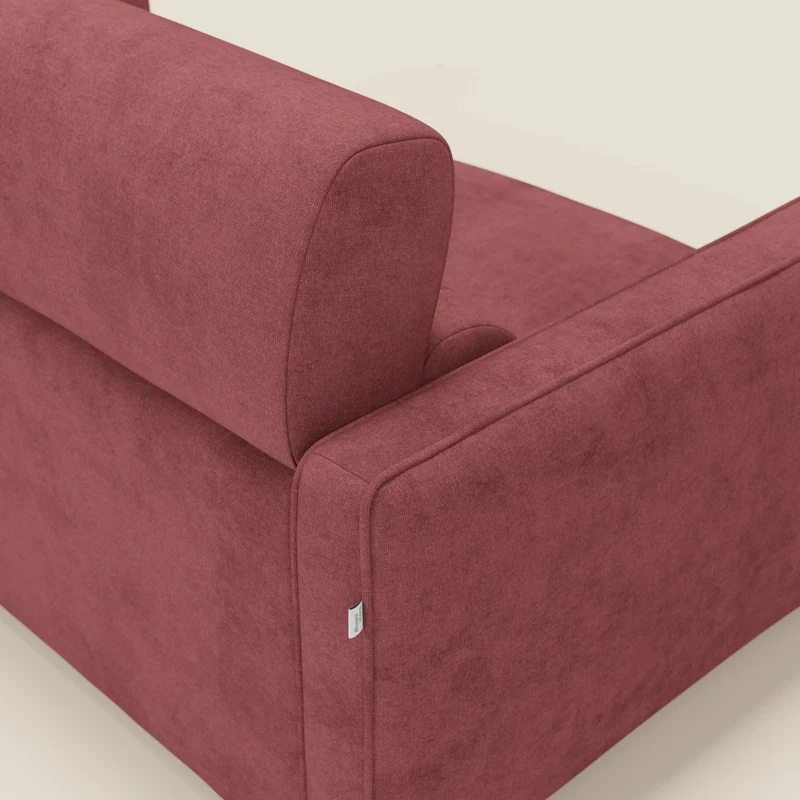 Nivon Canapé convertible moderne avec têtière en tissu détachable à l'eau T25 rouge