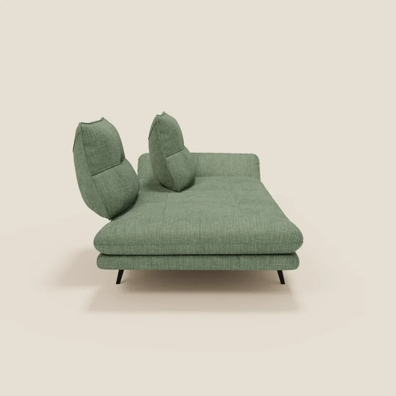Ardex Canapé 3 places avec dossiers coulissants et accoudoir réglables en tissu doux imperméable T06 vert