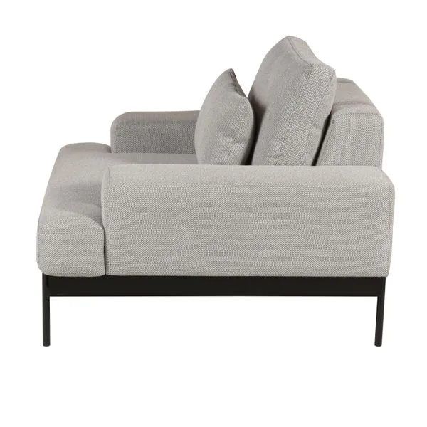 Fauteuil tissu gris clair