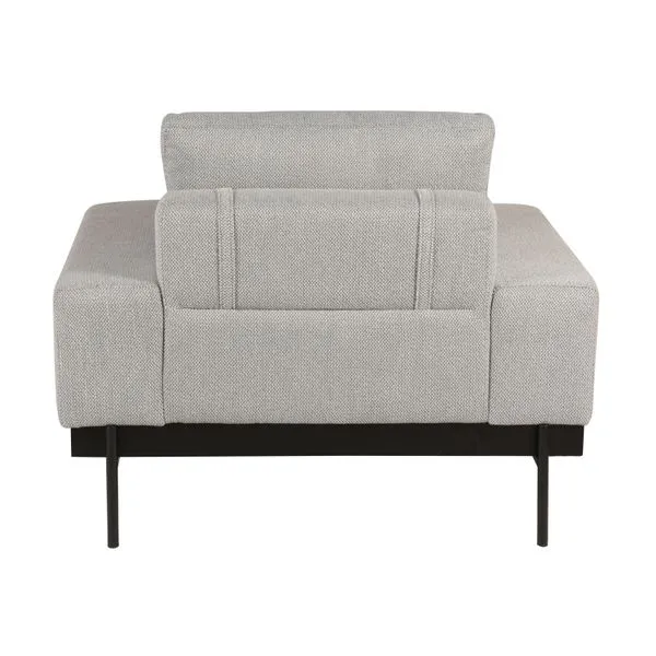 Fauteuil tissu gris clair