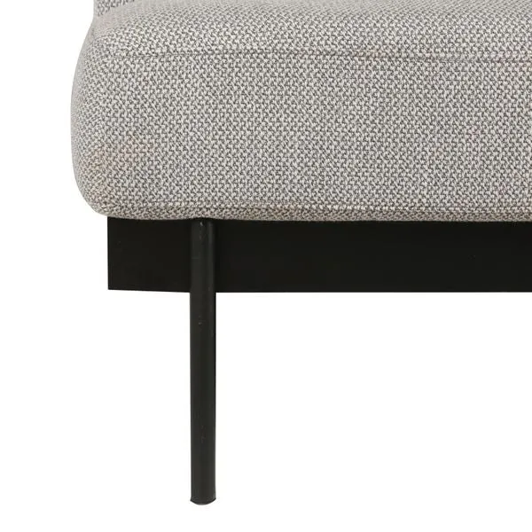 Fauteuil tissu gris clair