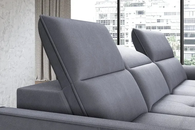 Canapé d'angle Convertible Électrique avec Coffre de Rangement RAPHAËL S - 260 x 175 cm