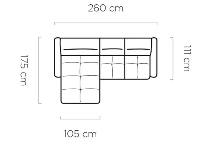 Canapé d'angle Convertible Électrique avec Coffre de Rangement RAPHAËL S - 260 x 175 cm