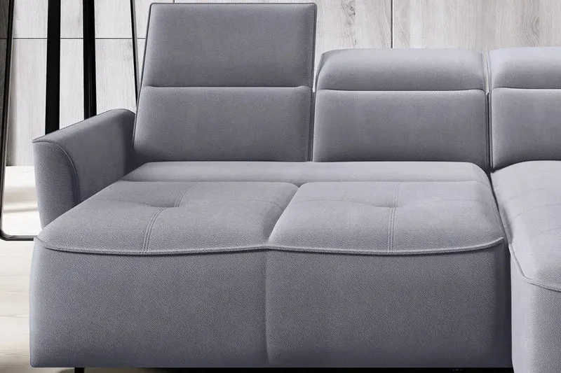 Canapé d'angle Convertible Électrique avec Coffre de Rangement RAPHAËL L - 261 x 218 cm
