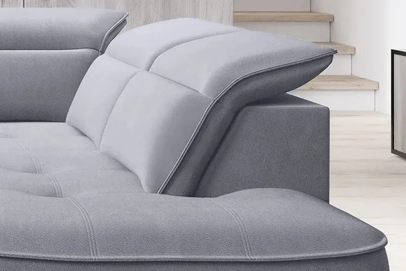 Canapé d'angle Convertible Électrique avec Coffre de Rangement RAPHAËL L - 261 x 218 cm
