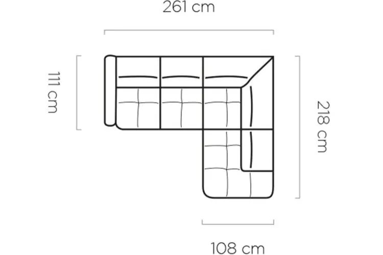Canapé d'angle Convertible Électrique avec Coffre de Rangement RAPHAËL L - 261 x 218 cm