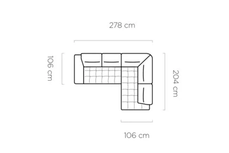 Canapé d'angle Convertible Électrique PRISMA S - 277 x 177 cm