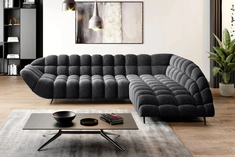 Canapé d'angle Convertible Électrique SIERRA - 278 x 197 cm