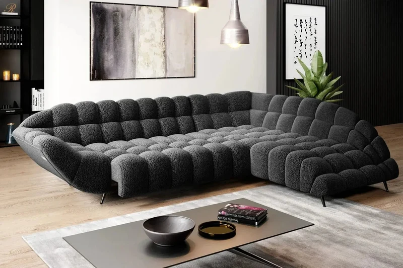 Canapé d'angle Convertible Électrique SIERRA - 278 x 197 cm