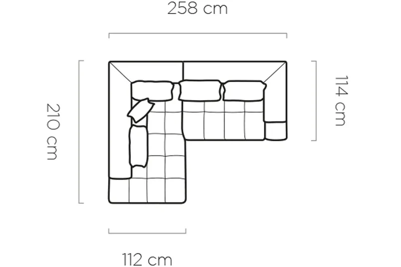 Canapé d'angle Convertible Électrique PULSAR L - 258 x 210 cm