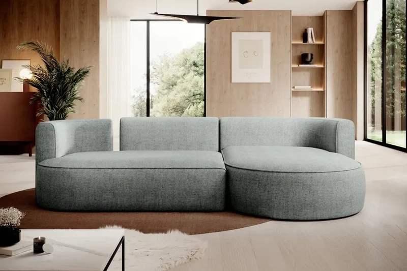 Canapé d'angle Convertible avec Coffre de Rangement TOSCANE - 284 x 183 cm