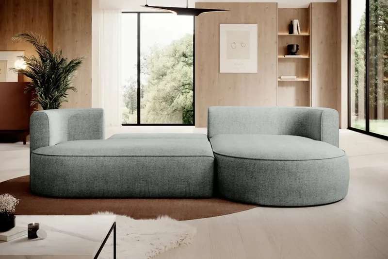 Canapé d'angle Convertible avec Coffre de Rangement TOSCANE - 284 x 183 cm