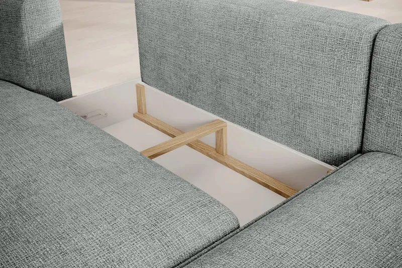 Canapé d'angle Convertible avec Coffre de Rangement TOSCANE - 284 x 183 cm
