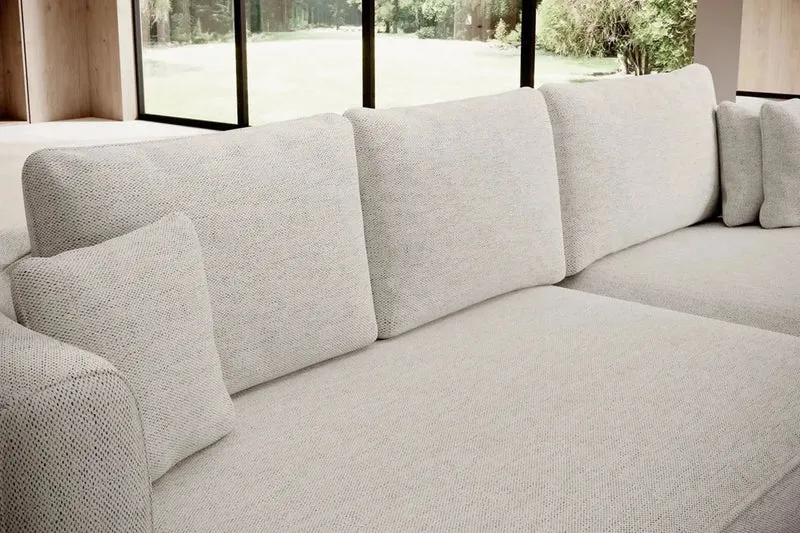 Canapé d'angle Convertible avec Coffre de Rangement TOSCANE - 284 x 183 cm