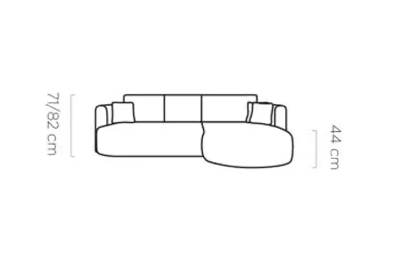 Canapé d'angle Convertible avec Coffre de Rangement TOSCANE - 284 x 183 cm