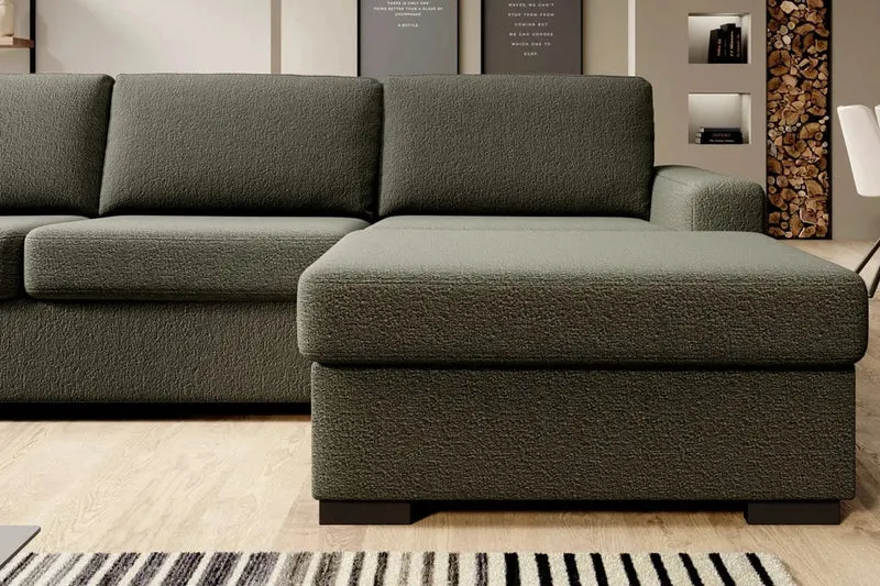 Canapé d'angle Convertible avec Matelas Intégré et Coffre de Rangement L'ORCHIDÉE - 263 x 173 cm