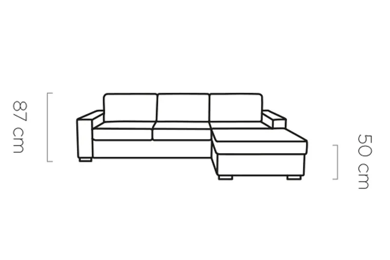 Canapé d'angle Convertible avec Matelas Intégré et Coffre de Rangement L'ORCHIDÉE - 263 x 173 cm