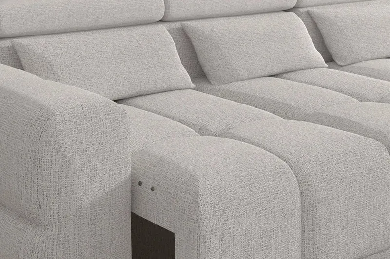 Canapé d'angle Convertible Électrique avec Coffre de Rangement PANAMA S - 290 x 188 cm