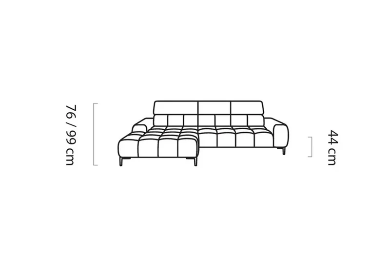 Canapé d'angle Convertible Électrique IMPERIAL S - 270 x 177 cm