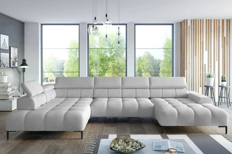 Canapé Panoramique Électrique Convertible IMPERIAL XL - 385 x 216 x 177 cm