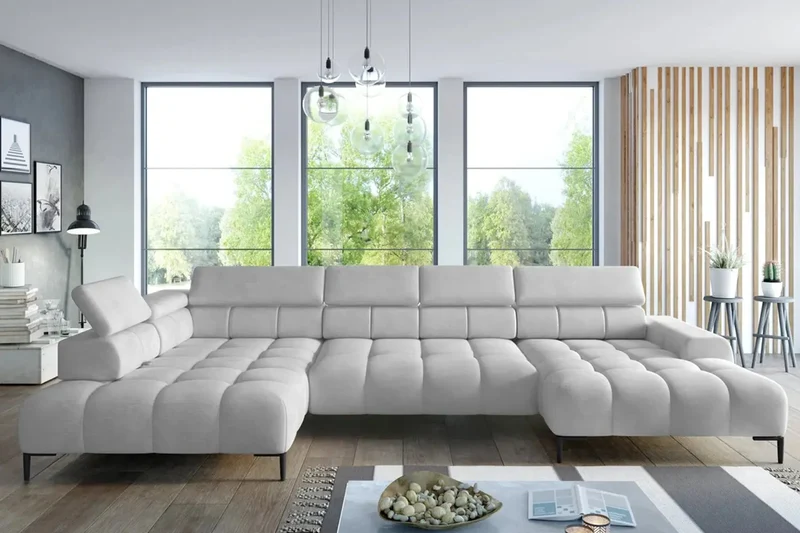 Canapé Panoramique Électrique Convertible IMPERIAL XL - 385 x 216 x 177 cm