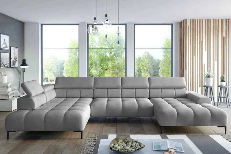 Canapé Panoramique Électrique Convertible IMPERIAL XL - 385 x 216 x 177 cm