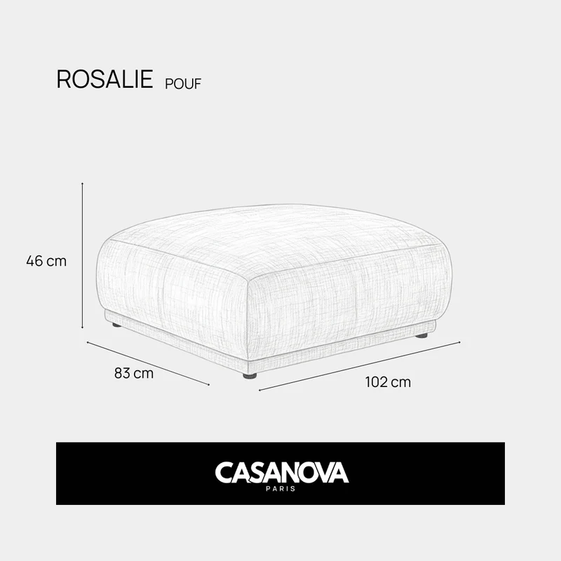 ROSALIE POUF - Tissu sauvage