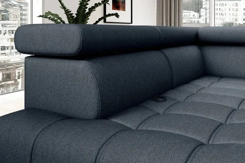 Canapé d'angle Convertible Électrique avec Coffre de Rangement MODENA - 280 x 196 cm