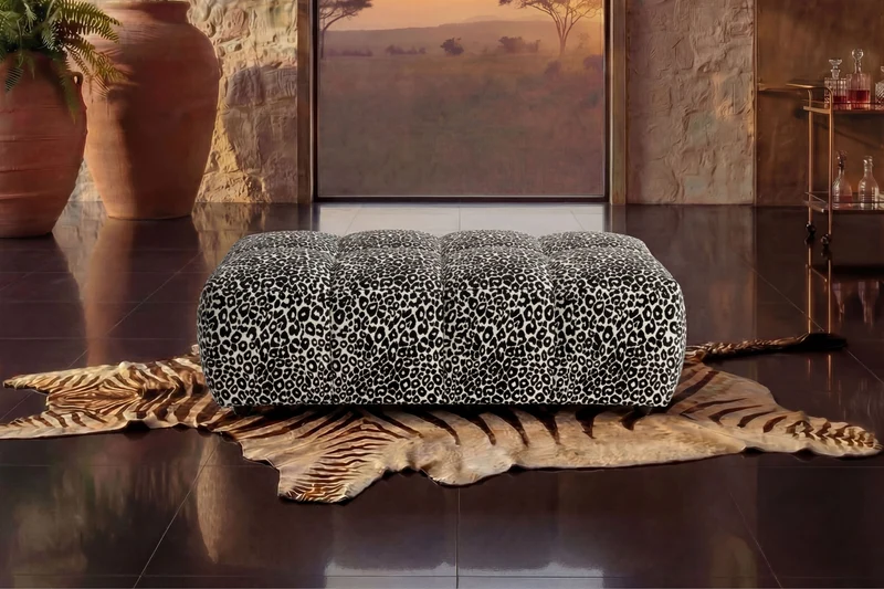 ALEXIA POUF - Tissu sauvage