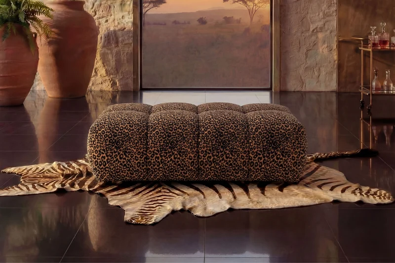 ALEXIA POUF - Tissu sauvage