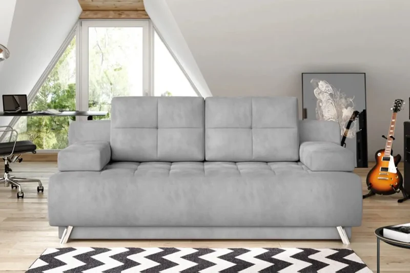 Canapé Droit Convertible avec Rangement CORTINA - 197 x 94 cm