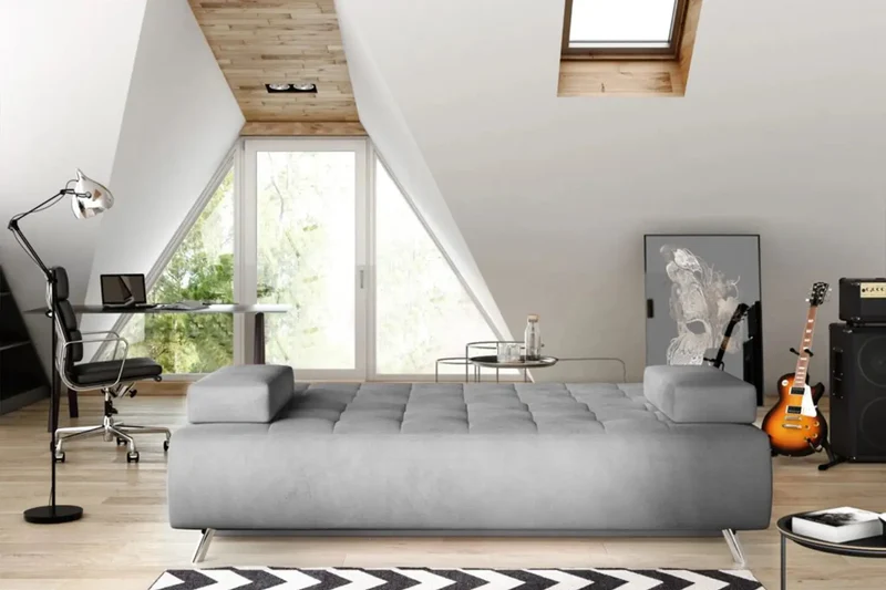 Canapé Droit Convertible avec Rangement CORTINA - 197 x 94 cm