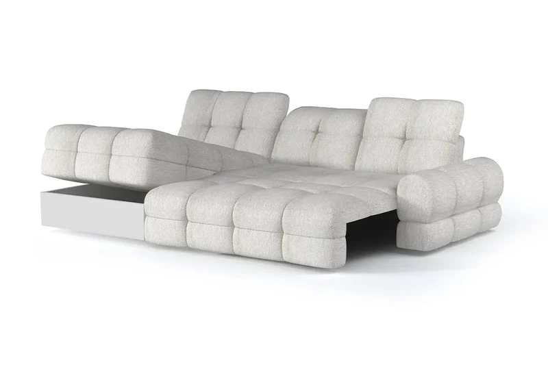 Canapé d'angle Convertible Électrique avec Coffre de Rangement VOLTERRA S - 283 x 171 cm