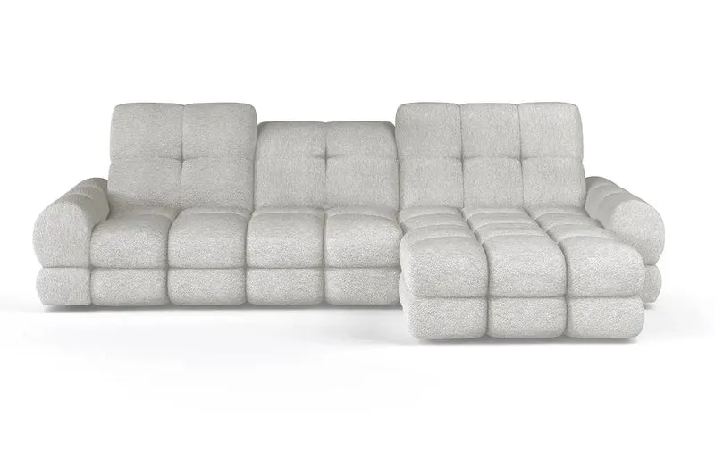 Canapé d'angle Convertible Électrique avec Coffre de Rangement VOLTERRA S - 283 x 171 cm