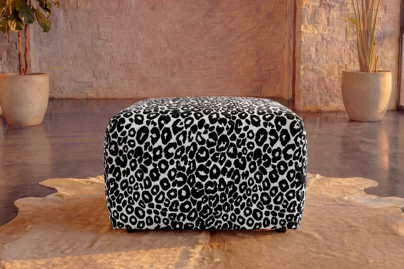 ELIO POUF - Tissu sauvage