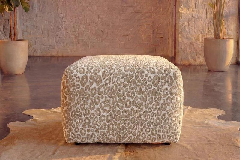 ELIO POUF - Tissu sauvage