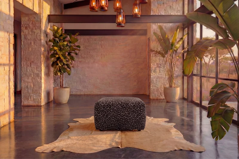 ELIO POUF - Tissu sauvage