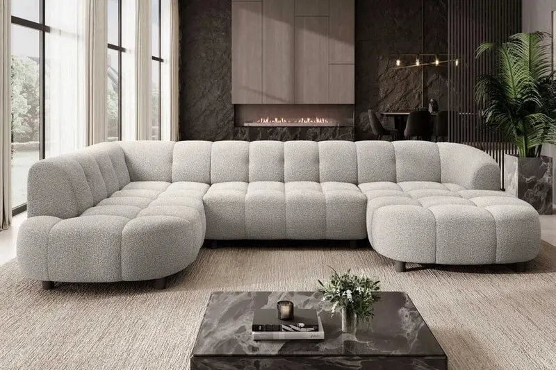 Canapé Panoramique Convertible Électrique SAVONA XL - 355 x 205 x 183 cm