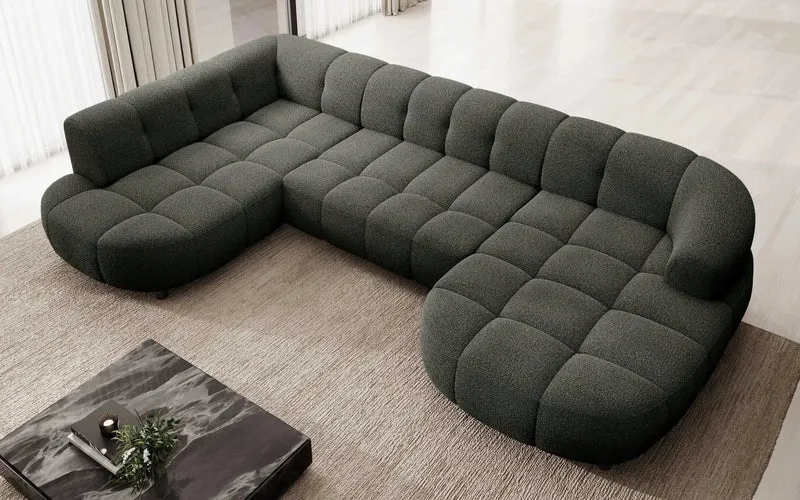 Canapé Panoramique Convertible Électrique SAVONA XL - 355 x 205 x 183 cm
