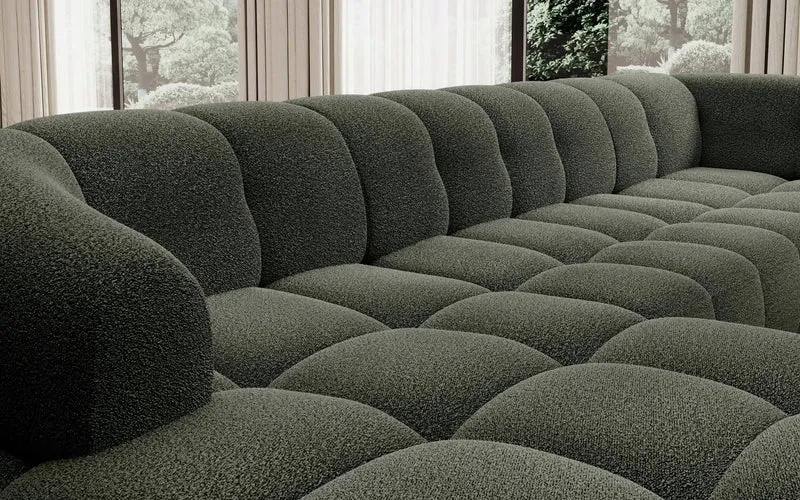 Canapé Panoramique Convertible Électrique SAVONA XL - 355 x 205 x 183 cm