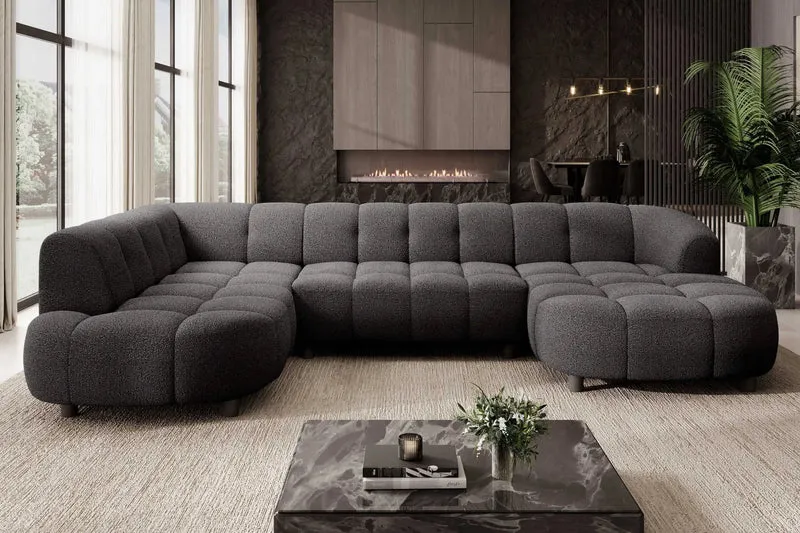 Canapé Panoramique Convertible Électrique SAVONA XL - 355 x 205 x 183 cm