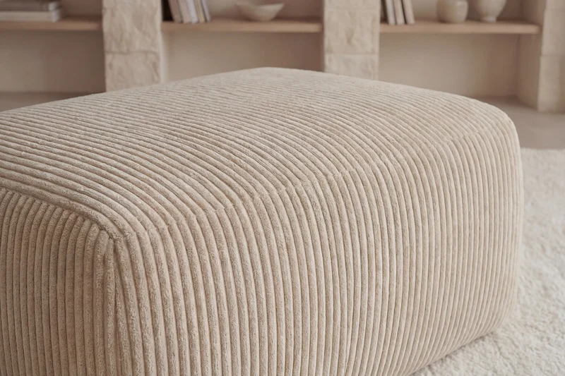 OLYMPE POUF - Petit velours côtelé