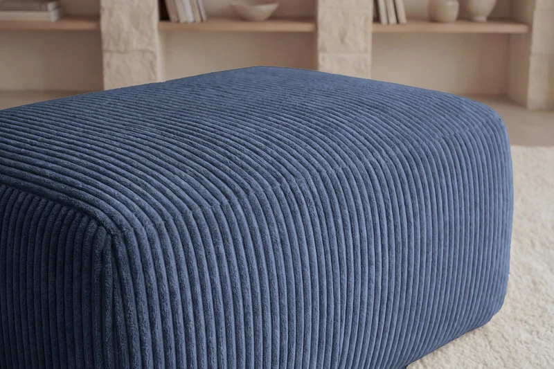 OLYMPE POUF - Petit velours côtelé