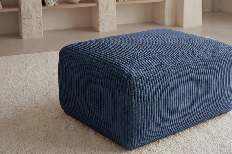 OLYMPE POUF - Petit velours côtelé