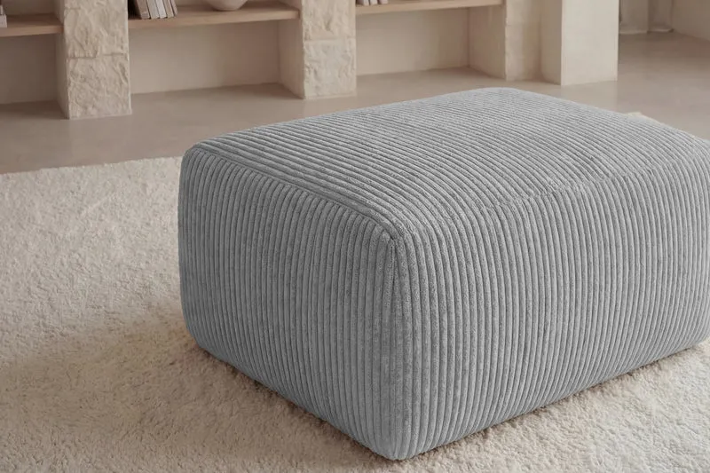 OLYMPE POUF - Petit velours côtelé
