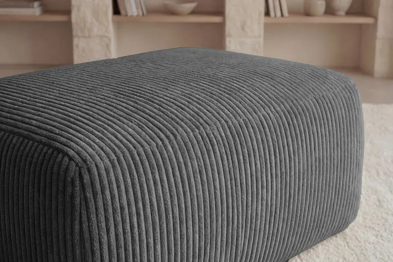 OLYMPE POUF - Petit velours côtelé